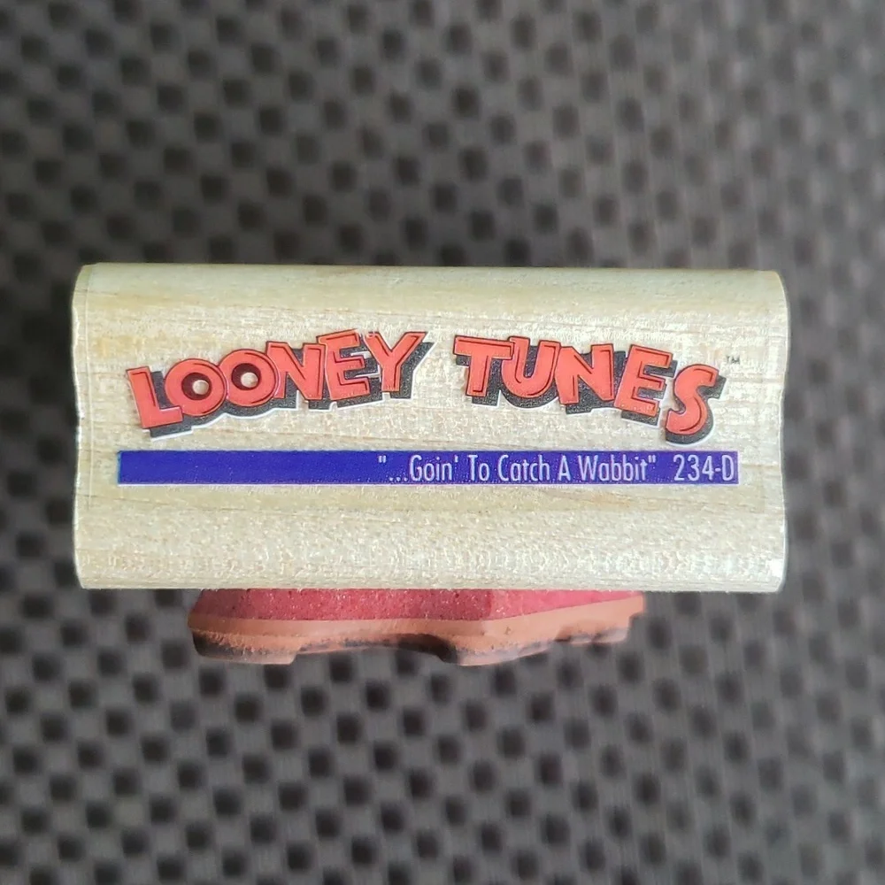 ☆Rare☆ Elmer Fudd Rubber Stamp•Goin' To Catch A Wabbit•Warner Bros•Looney Tunes - Picture 5 of 8